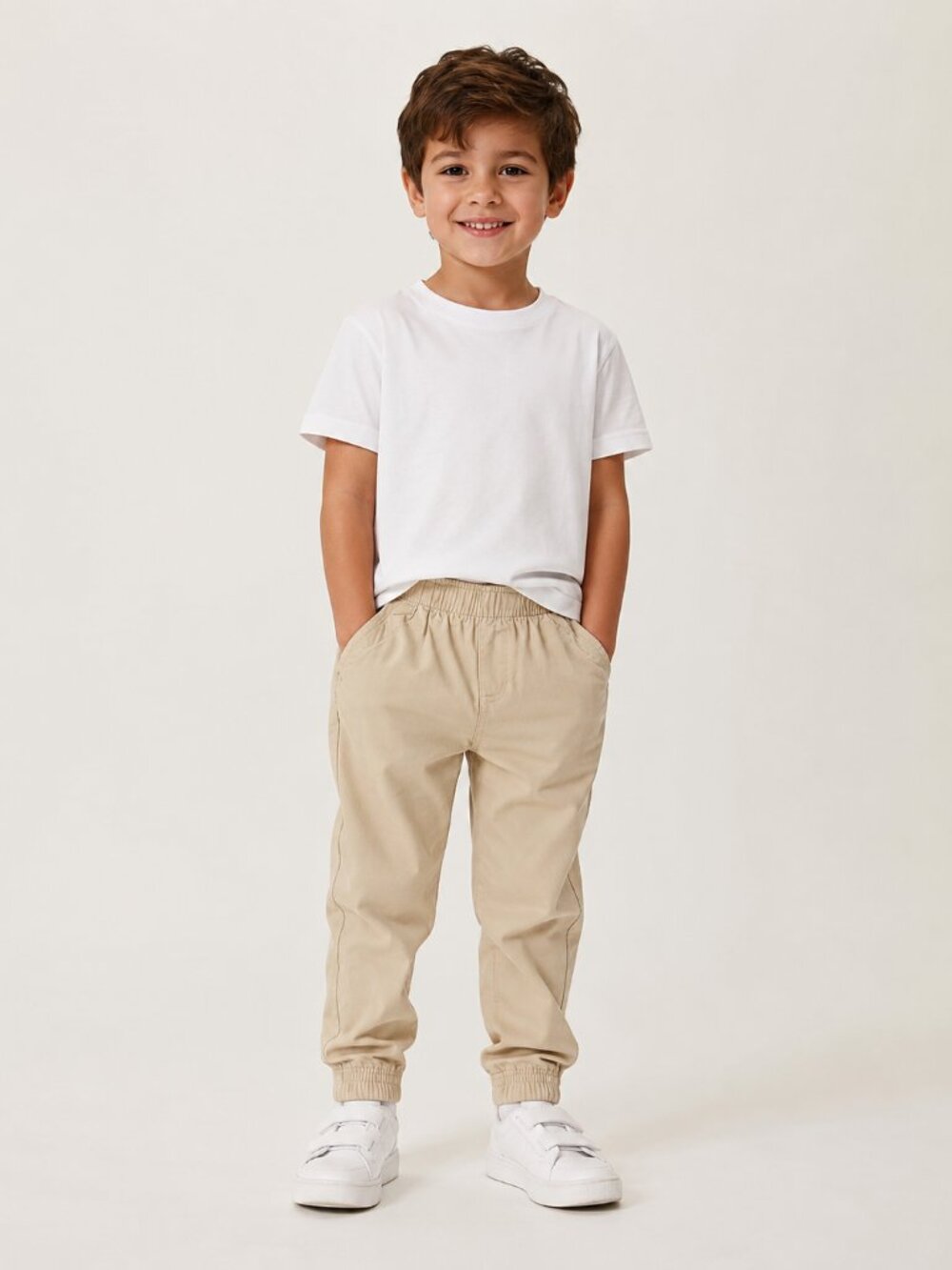 Little Rebel Kids Jogger Pants Beige Size 5 Pull On Elastic Waist